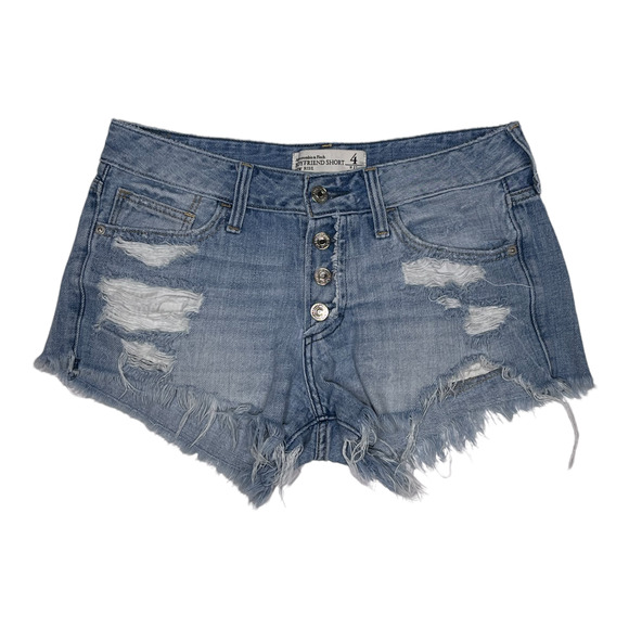 Abercrombie & Fitch Pants - Abercrombie & Fitch Low Rise Denim Cutoffs 27 Distressed Destroyed Jean SHorts